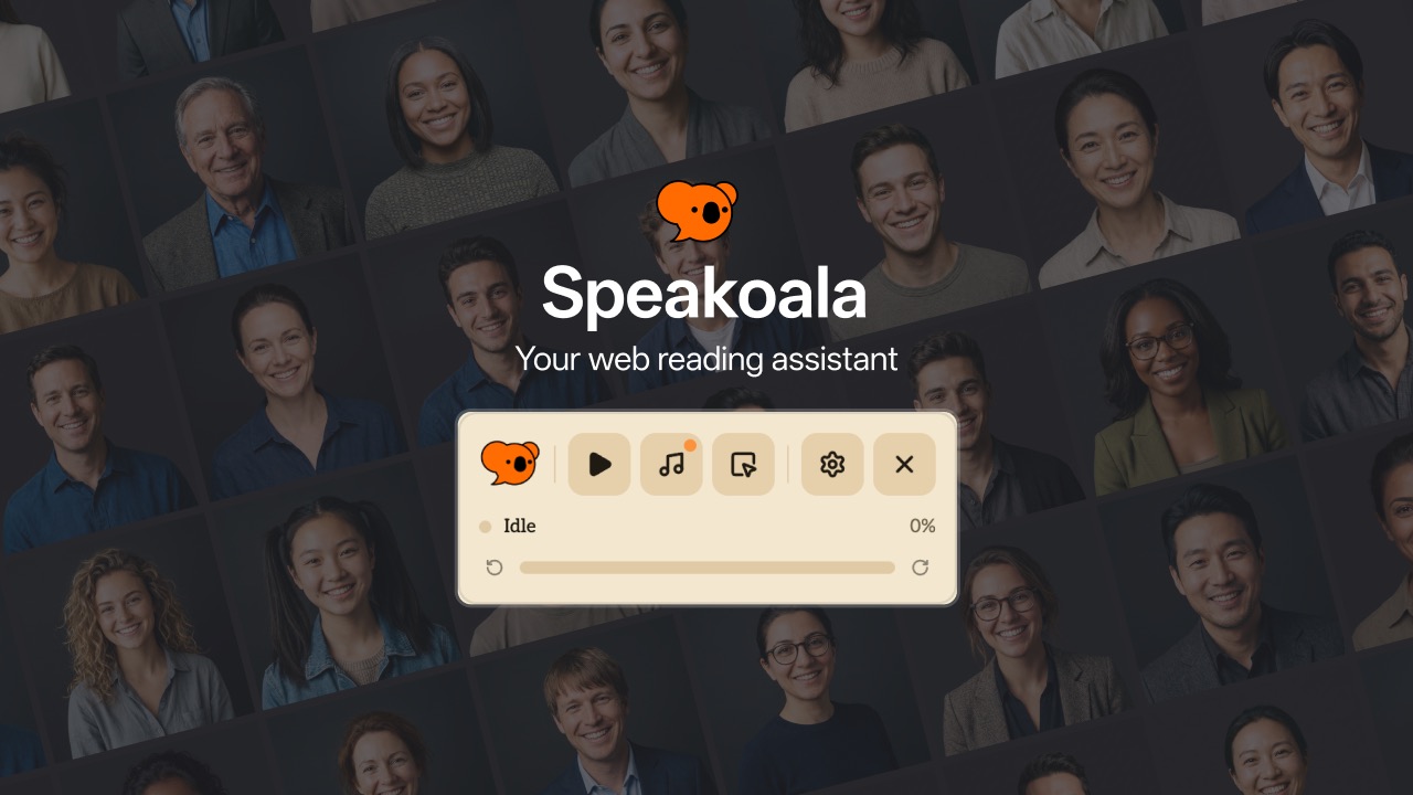 Die Speakoala Browser-Erweiterung ist live: Text-to-Speech für echtes Browsing